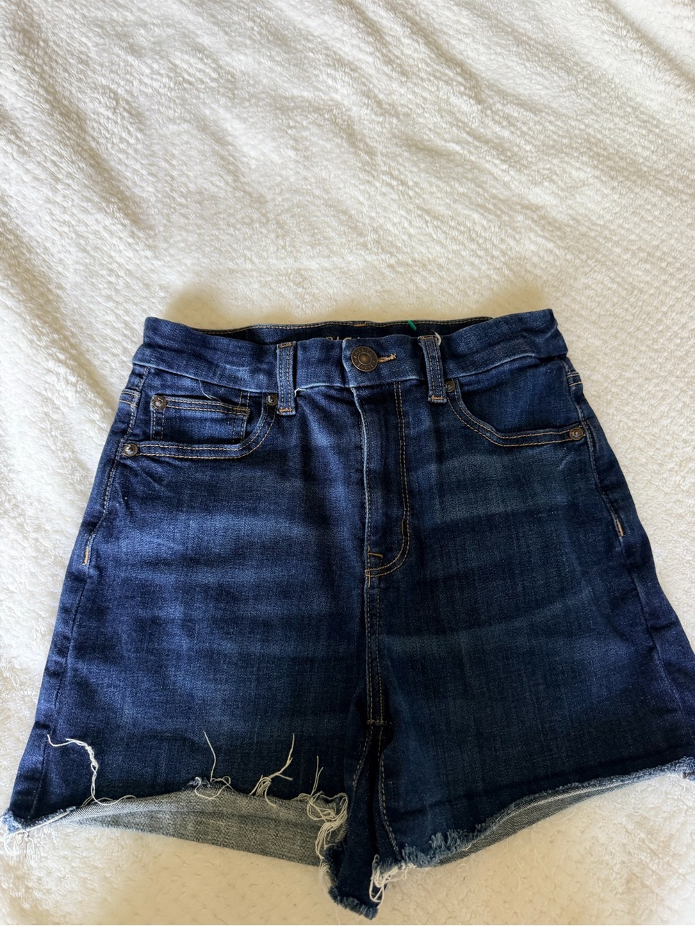 American Eagle Outfitters Dark Blue Denim Cutoff Shorts